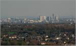 Blick vom Gasometer in Oberhausen auf die Nachbarstadt Essen.