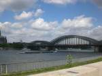 Der Blick auf den Rhein und die Deutzer Brcke.(9.7.2012)
