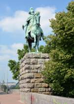 Reiterstandbild Knig Friedrich Wilhelm IV auf der Hohenzollernbrcke in Kln - 31.07.2014