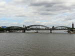 Die Hohenzollernbrcke in Kln am Hauptbahnhof am 29.