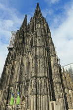 Dauerbaustelle Klner Dom, hier eine Aufnahme mit Gerst am 29.