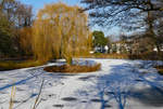 Schillerparkteich Euskirchen, zugefroren im Winter 26.01.2017