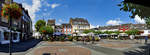 Euskirchen: Marktplatz im Sommer (Sd-West-Seite Panoaufnahme) - 13.08.2017