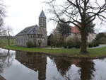 Borgholzhausen, Wasserschloss Brincke und Schlo�kirche, erbaut von 1674 bis 1675 (21.03.2026)