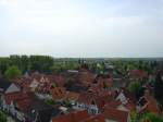 Ein Blick vom Rathaus der Stadt auf die Reste der Altstadt in Richtung des Stadtteils Wiedenbrck.