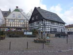 Enger, Widukindbrunnen und Fachwerkh�user am Barmeierplatz (21.03.2026)