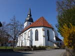 Levern, evangelische Stiftskirche, dreischiffige Hallenkirche, erbaut im 15.