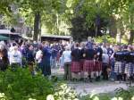 Kempen Altstadt: Internationale Mannschaften reisen an, um an den Highland-Games teilzunehmen.