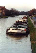 MNSTER, 10.02.2001, am Dortmund-Ems-Kanal zwischen Wolbecker Strae uns Schillerstrae (Foto eingescannt)