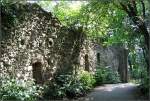 Eine Mauer der Ruine Drachenfels ber Knigswinter.