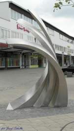 09.07.2012, Alsdorf - Denkmalplatz - Brunnen, Skulpturen