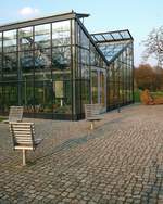 Kakteen-Gewchshaus der Botanischen-Gartens Wuppertal auf der Hardt in Elberfeld.