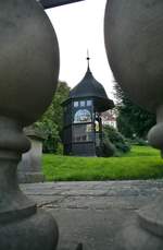 Villen-Garten mit altem Pavillion in der Viktoriastrae im Briller-Viertel in Wuppertal.