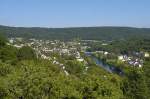 Blick ber Bollendorf, Bollendorf-Pont und die Sauer.