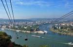  Deutsches Eck , Zufluss der Mosel in den Rhein bei Koblenz - 29.09.2011