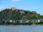 Deutschland, Rheinland-Pfalz, Koblenz, Festung Ehrenbreitstein am rechten Rheinufer, 17.06.2012