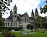 Koblenz, die Basilika St.Kastor aus dem 12.Jahrhundert, 1991 von Papst Johannes Paul II.