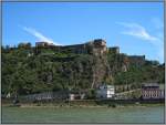 Festung Ehrenbreitstein gegenber dem Deutschen Eck in Koblenz.