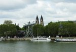 KOBLENZ,das rmische CONFLUENTES,Stadt am Zusammenfluss von RHEIN und Mosel-  mit der Talstation der Seilbahn auf die Feste EHRENBREITSTEIN und den  Trmen von St.