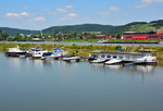 Bootsanleger am Rhein-Seitenarm in Brohl-Ltzing (linksrheinisch) - 19.07.2016