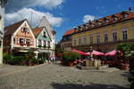 Bad Drkheim, Huser und Brunnen am Rmerplatz (26.07.2009)