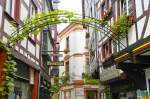 Gasse mit Fachwerk  in Bernkastel-Kues.