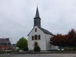 G�senroth, evangelische Kirche, Saalbau mit Dachreiter, erbaut von 1844 bis 1845 (11.10.2025)