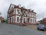 Kusel, Rathaus am Marktplatz, sandsteingegliederter Putzbau, erbaut 1891 durch den Architekten Mergler (23.05.2021)