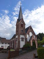 Oberreidenbach, evangelische Kirche, neugotischer Saalbau, erbaut 1902 durch August Senz (23.05.2021)