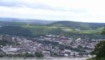 Blick vom Niederwalddenkmal auf Bingen.