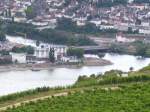 Blick auf Bingen mit der Mndung der Nahe in den Rhein; 24.07.2007