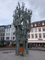 Mainz, Fasnachtsbrunnen am Schillerplatz, erbaut 1963 durch Professors Blasius Spreng (01.03.2020)