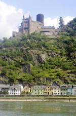 Burg Katz und die Loreley-Felsen in St.