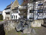 Diez, Skulptur an der alten Lahnbrcke (19.03.2022)