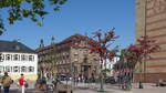 Blick vom Dom zu Speyer ber den Domplatz am 19.