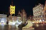 Trier - Hauptmarkt am Abend.