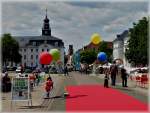 Bunte Ballons am Schloplatz in Saarbrcken.