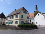 Mimbach, Pfarrkirche und evangelische Christuskirche in der Kirchgasse (14.07.2023)