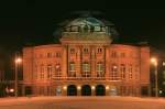 Das Chemnitzer Opernhaus an einem der 2 bis 3 wirklichen Winterabende diesen Jahres; Aufnahme vom 24.01.07