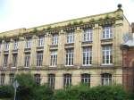 Die Maschinenfabrik Chemnitz Kappel besitzt eine wunderschne Fassade mit Cremefarbenen und grn Glasierten Klinkern, 19.07.07