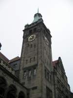 Der Turm des neuen Rathauses in Chemnitz, 16.12.07