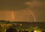 Gewitter ber dem Norden von Chemnitz