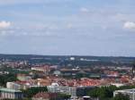 Blick Richtung Bahnhof Dresden-Neustadt von der Aussichtsplattform der Frauenkirche am 17.08.08.