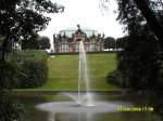 Blick ber den Zwingerteich zum Wallpavillion