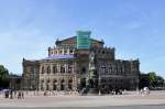 Semperoper in Dresden, wie bei vielen Objekten Baustelle bzw.