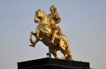 Der  Goldene Reiter  in Dresden-Neustadt - 1000x und fters fotografiert - 01.09.2009