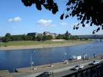 Dresden, Blick von der Brhlschen Terrasse auf die Neustadt mit den Gebuden des Schsischen Staatsministeriums, Okt.2009 