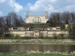 Das 1854 im sptklassizistischem Stil erbaute Schloss Albrechtsberg (whrend der DDR-Zeit der   Pionierpalast ) mit dem darunter befindlichen Rmischen Bad - Dresden, 28.03.2007  