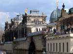 Dresden, (Tele-)Blick auf die Brhlsche Terrasse; 14.04.08  