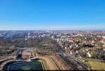 Rundumsicht vom V�lkerschlachtdenkmal Richtung Leipziger Innenstadt.